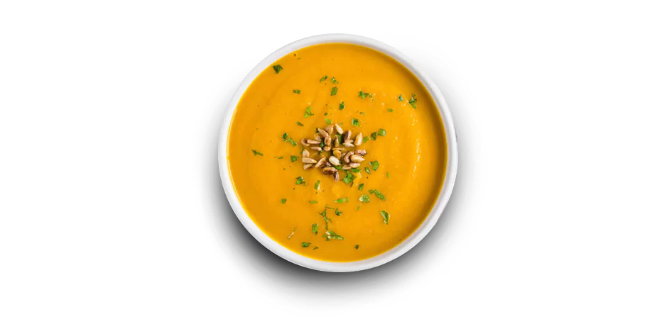 Pumpkin and chive soup