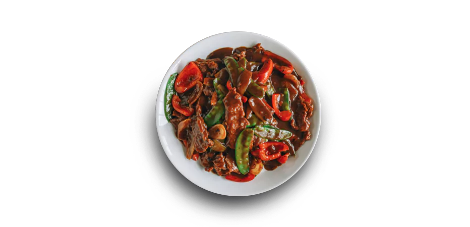 Sizzling Beef with Stir-Fried Vegetables and Black Bean Sauce