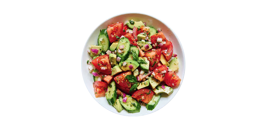 Tomato Cucumber Avocado Salad